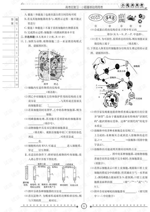 精品資料系列2021 高中生物小題量基礎周周考.pdf